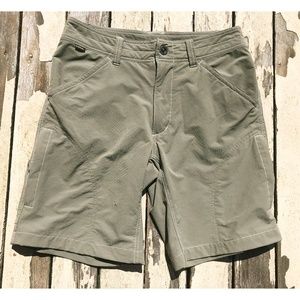 Kuhl Hiking Shorts Khaki Green Stretch
